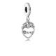 Pandora ékszer Hercegnő szív függő ezüst charm cirkóniával 791962CZ