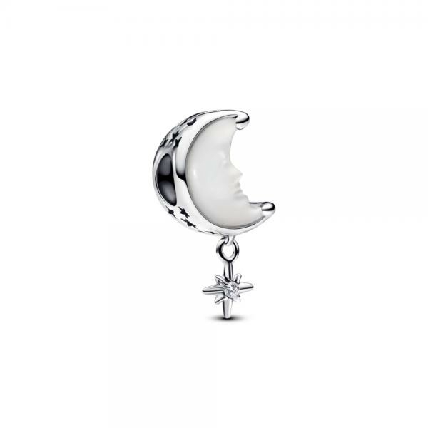 Pandora ékszer Hold és északi csillag ezüst charm 793594C01