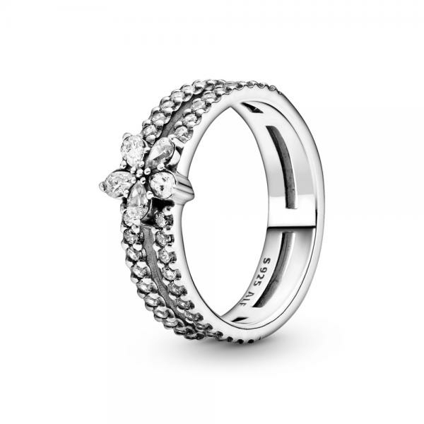 Pandora ékszer Hópelyhes ezüst gyűrű cirkóniával 