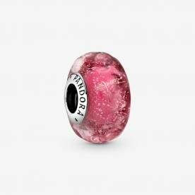 Pandora ékszer Hullámos pink muránói üveg charm 798872C00
