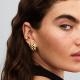 Pandora ékszer Hullámos széles shine bedugós fülbevaló 263879C00