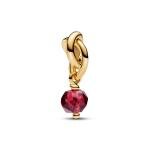 Pandora ékszer Igazi piros örökkévalóság kör függő shine charm 763462C07