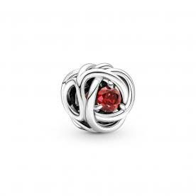 Pandora ékszer Igazi piros örökkévalóság körök ezüst charm 790065C01