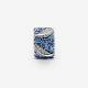 Pandora ékszer Ívelt tollak ezüst klip kék kristállyal 792552C01