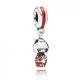 Pandora ékszer Japán baba függő ezüst charm tűzzománccal 791368EN09
