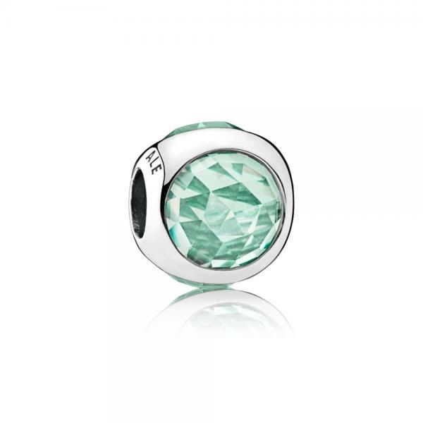 Pandora ékszer Jeges zöld sugárzó cseppek ezüst charm 792095NIC