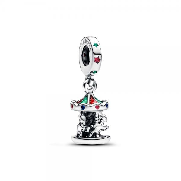Pandora ékszer Karácsonyi körhinta függő ezüst charm 793586C01