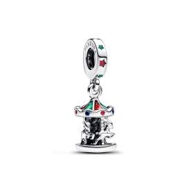 Pandora ékszer Karácsonyi körhinta függő ezüst charm 793586C01