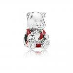 Pandora ékszer Karácsonyi mackó ezüst charm 797564ENMX