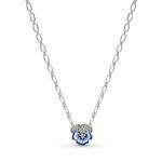 Pandora ékszer Kék árvácska ezüst nyaklánc 390770C01-50