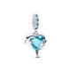 Pandora ékszer Kék delfin muránói üveggel ezüst charm 793924C01