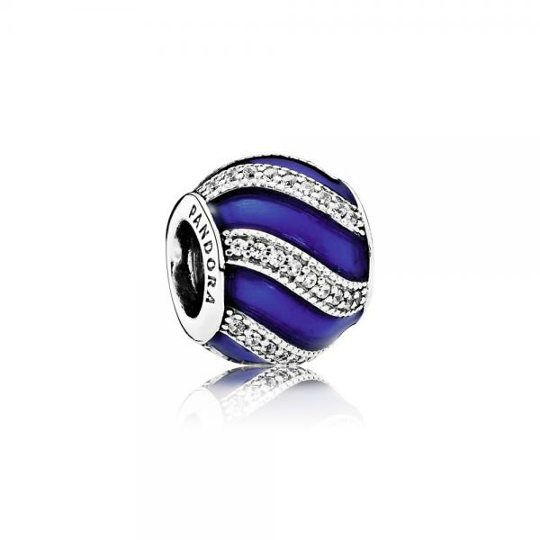 Pandora ékszer Kék dísz ezüst charm 791991EN118