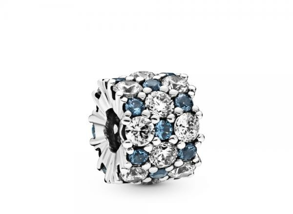 Pandora ékszer Kék és áttetsző csillogás ezüst charm 798487C02