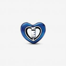Pandora ékszer Kék forgó szív ezüst charm 792750C01