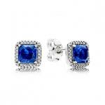 Pandora ékszer Kék időtlen elegancia ezüst fülbevaló 290591NBT