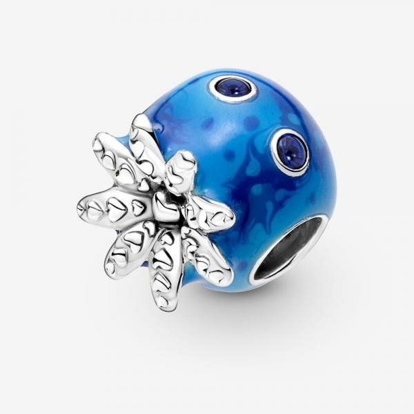 Pandora ékszer Kék octopus tűzzománc ezüst charm 791698C01