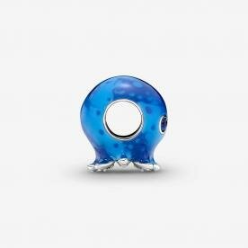 Pandora ékszer Kék octopus tűzzománc ezüst charm 791698C01