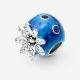 Pandora ékszer Kék octopus tűzzománc ezüst charm 791698C01