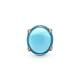 Pandora ékszer Kék ovális cabochon rozé charm 789309C01