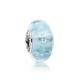 Pandora ékszer Kék pezsgés muránói üveg ezüst charm cirkóniával 791618CZ