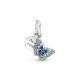 Pandora ékszer Kék pillangó és idézet függő ezüst charm 790757C01