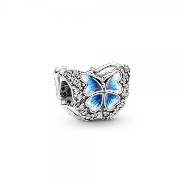 Pandora ékszer Kék pillangó ezüst charm 790761C01