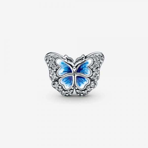Pandora ékszer Kék pillangó ezüst charm 790761C01