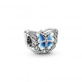 Pandora ékszer Kék pillangó ezüst charm 790761C01