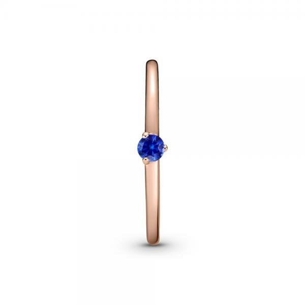 Pandora ékszer Kék solitaire rozé gyűrű 