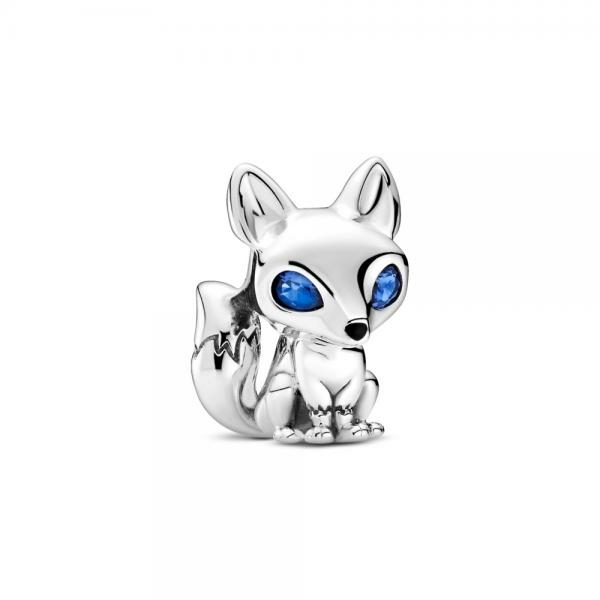 Pandora ékszer Kék szemű róka ezüst charm 799096C01