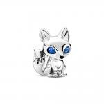 Pandora ékszer Kék szemű róka ezüst charm 799096C01