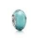 Pandora ékszer Kékeszöld fazettált muránói üveg ezüst charm 791606