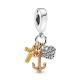 Pandora ékszer Kereszt szív horog tricolor charm 799354C01