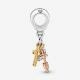 Pandora ékszer Kereszt szív horog tricolor charm 799354C01