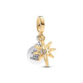 Pandora ékszer Kéttónusú északi csillag charm gyémánttal 763588C01