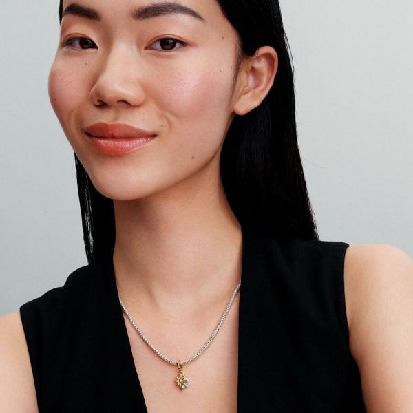 Pandora ékszer Kéttónusú északi csillag charm gyémánttal 763588C01