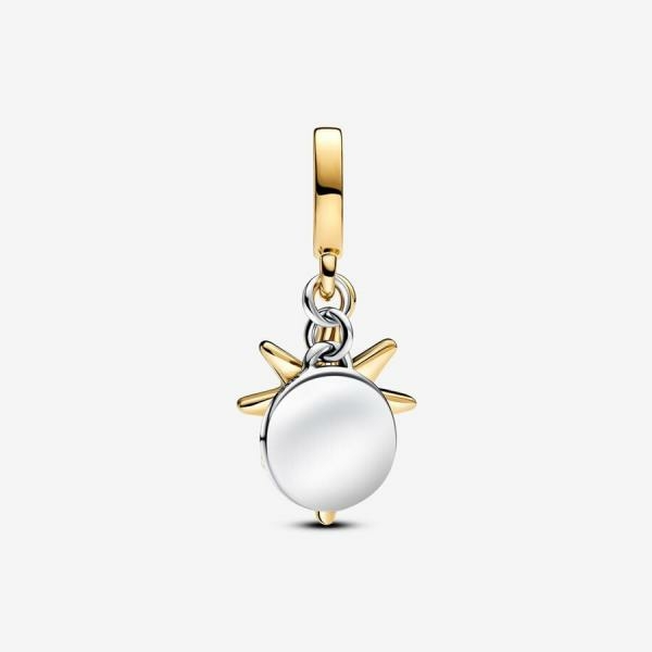 Pandora ékszer Kéttónusú északi csillag charm gyémánttal 763588C01