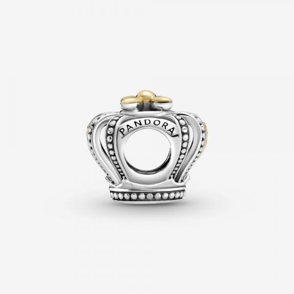 Pandora ékszer Kéttónusú korona charm 799340C00