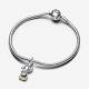 Pandora ékszer Kéttónusú majom függő charm 763343C01
