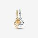 Pandora ékszer Kéttónusú yin és yang dupla függő charm 762678C01