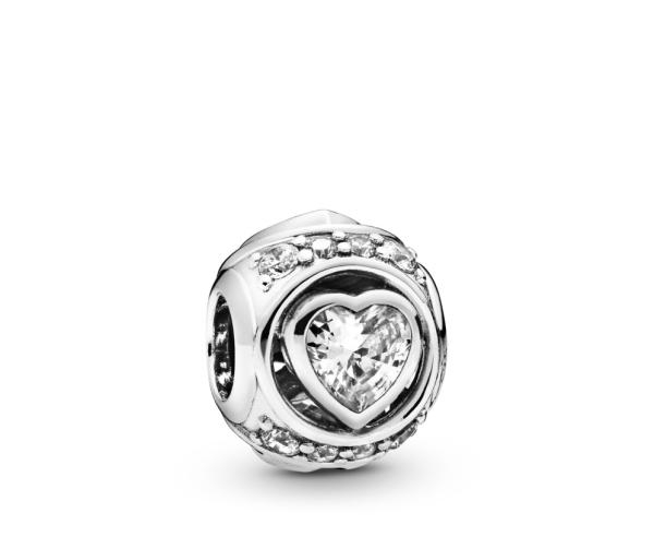 Pandora ékszer Kiemelt szív ezüst charm 798464C01