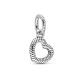 Pandora ékszer Kígyólánc stílusú szív ezüst medál 399094C00