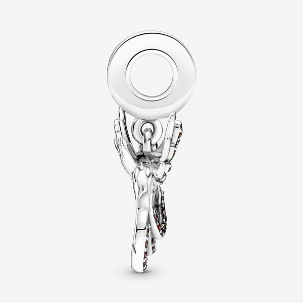 Pandora ékszer Kínai misztikus főnix függő ezüst charm 790102C01