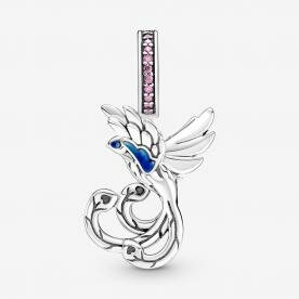 Pandora ékszer Kínai misztikus főnix függő ezüst charm 790102C01