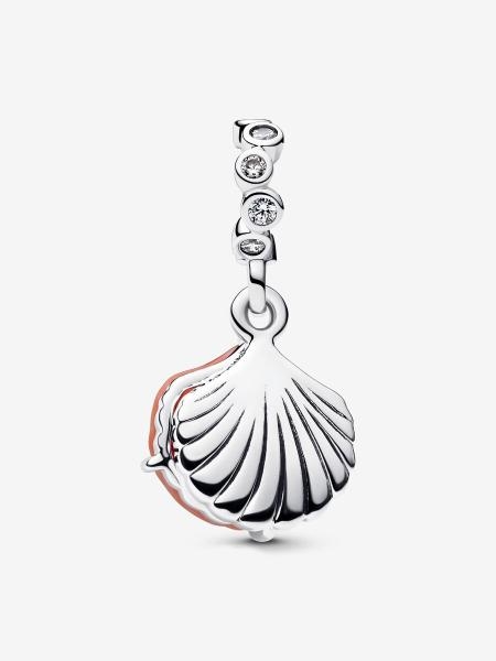 Pandora ékszer Korall színű shell kagyló függő ezüst charm 793821C01