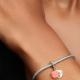 Pandora ékszer Korall színű shell kagyló függő ezüst charm 793821C01