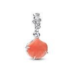 Pandora ékszer Korall színű shell kagyló függő ezüst charm 793821C01
