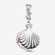 Pandora ékszer Korall színű shell kagyló függő ezüst charm 793821C01