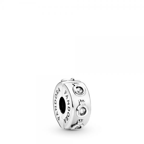 Pandora ékszer Koronás O szilikonos ezüst klip 798326CZ