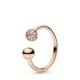 Pandora ékszer Kortárs csillogás rozé nyitott gyűrű 